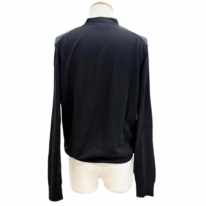 Great HERMES cardigan black silk mens M