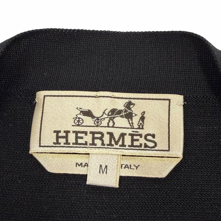 Great HERMES cardigan black silk mens M