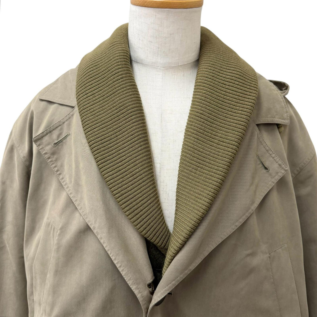 Excellent Salvatore Ferragamo coat Wool-lined 3-way hooded half jacket