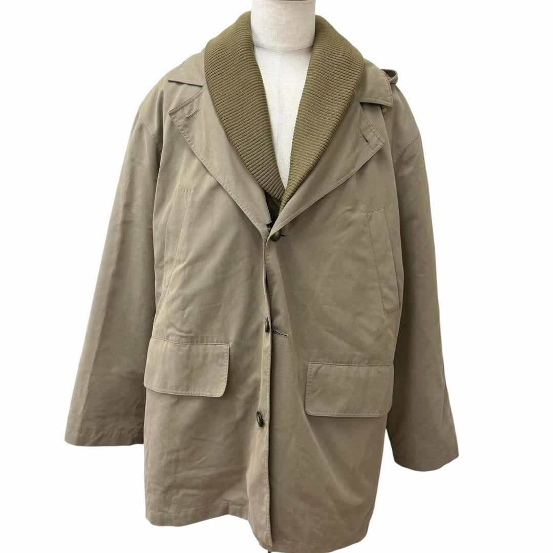 Excellent Salvatore Ferragamo coat Wool-lined 3-way hooded half jacket