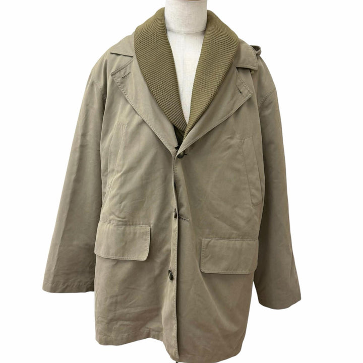 Excellent Salvatore Ferragamo coat Wool-lined 3-way hooded half jacket