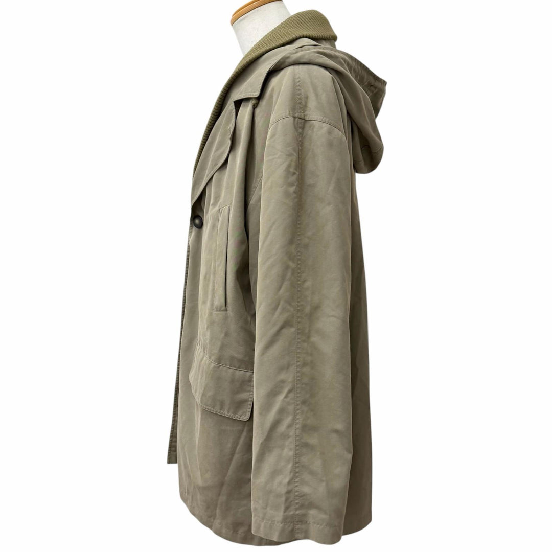 Excellent Salvatore Ferragamo coat Wool-lined 3-way hooded half jacket