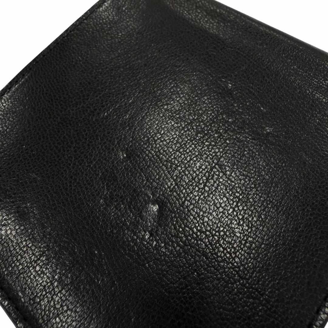 Excellent JEAN-PAUL GAULTIER Bifold Wallet black leather mens