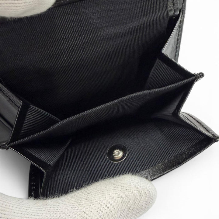 Excellent JEAN-PAUL GAULTIER Bifold Wallet black leather mens