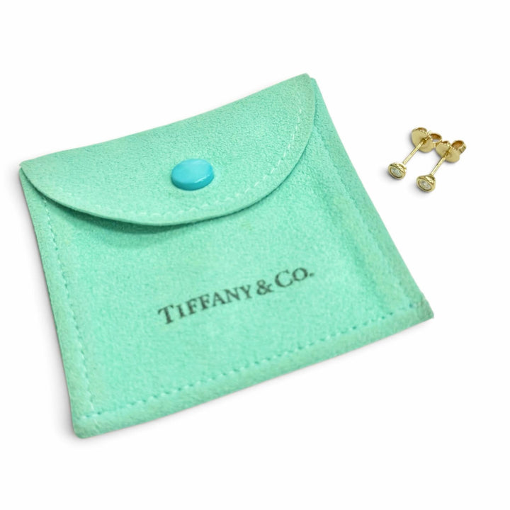 Excellent TIFFANY&Co. By the Yard Pierce 750 YG Diamonds 0.12ct x 2 = 0.24ct