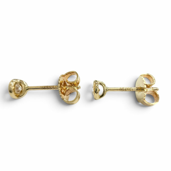 Excellent TIFFANY&Co. By the Yard Pierce 750 YG Diamonds 0.12ct x 2 = 0.24ct