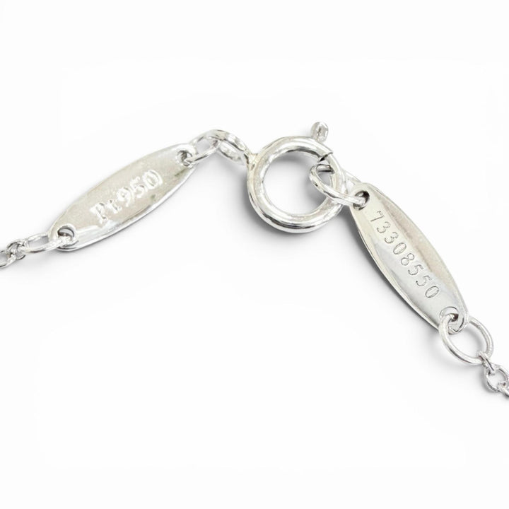 Great TIFFANY&Co. Necklace By the yard 1P Diamond Necklace around 0.18ct