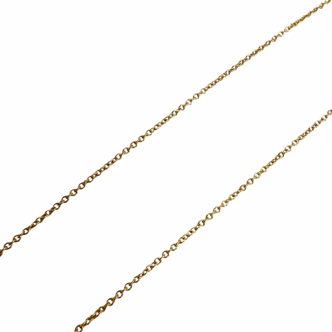 Great TIFFANY&Co. by the Yard Single Diamond Pendant Yellow Gold 750 Women