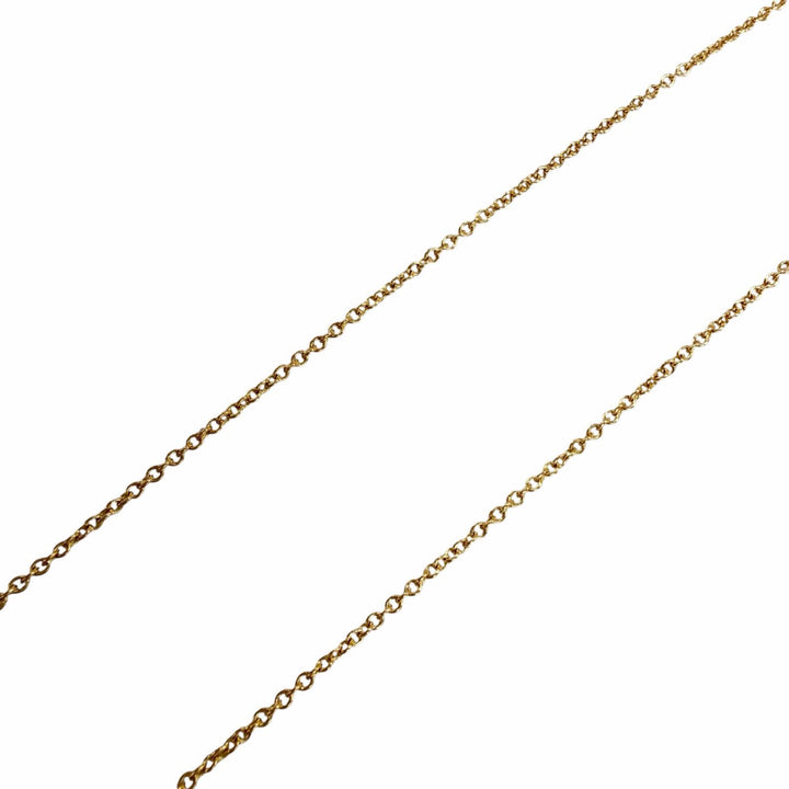 Great TIFFANY&Co. by the Yard Single Diamond Pendant Yellow Gold 750 Women