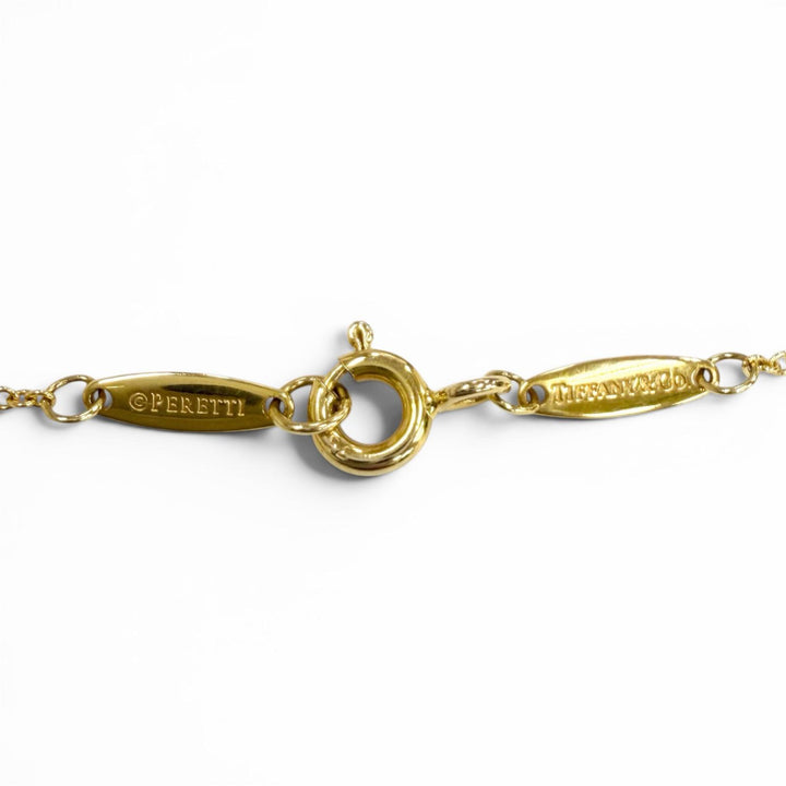 Great TIFFANY&Co. Necklace By the Yard 1P Diamond Necklace Yellow Gold AU750