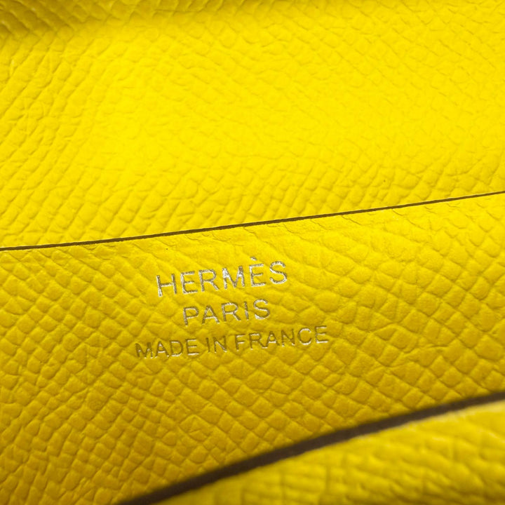 Great HERMES Purse Beansufla Long wallet Epsom Leather Women