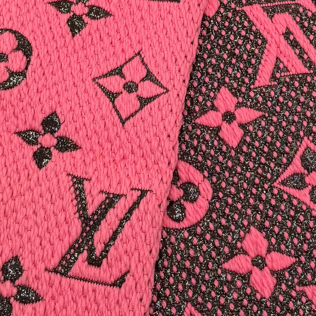 Very Good LOUIS VUITTON Scarf Escalp Logo Mania Shine Virgin wool Women M76070