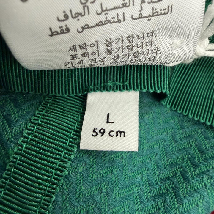 Pristine GUCCI hat Logo embroidery herringbone pattern bucket Green L 832064