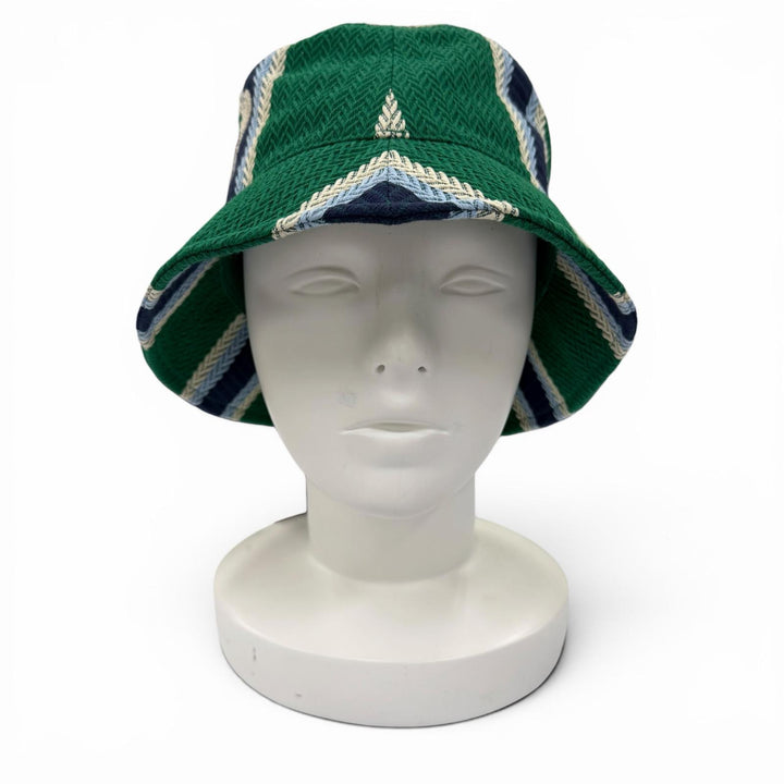 Pristine GUCCI hat Logo embroidery herringbone pattern bucket Green L 832064