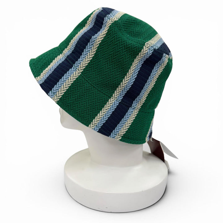 Pristine GUCCI hat Logo embroidery herringbone pattern bucket Green L 832064