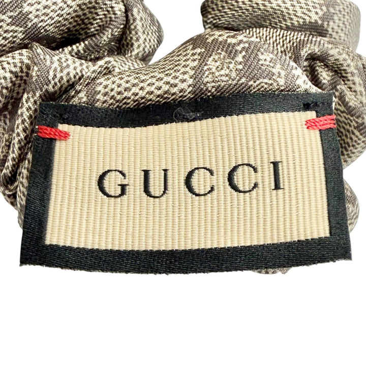 Pristine GUCCI GG Sherry Line Flower Ribbon Scrunchie (Set of 2) 765564 3G001