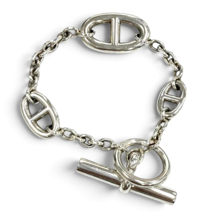 Great HERMES bracelet Farandole ChÃ©ne Dunkel Silver AG925 Women