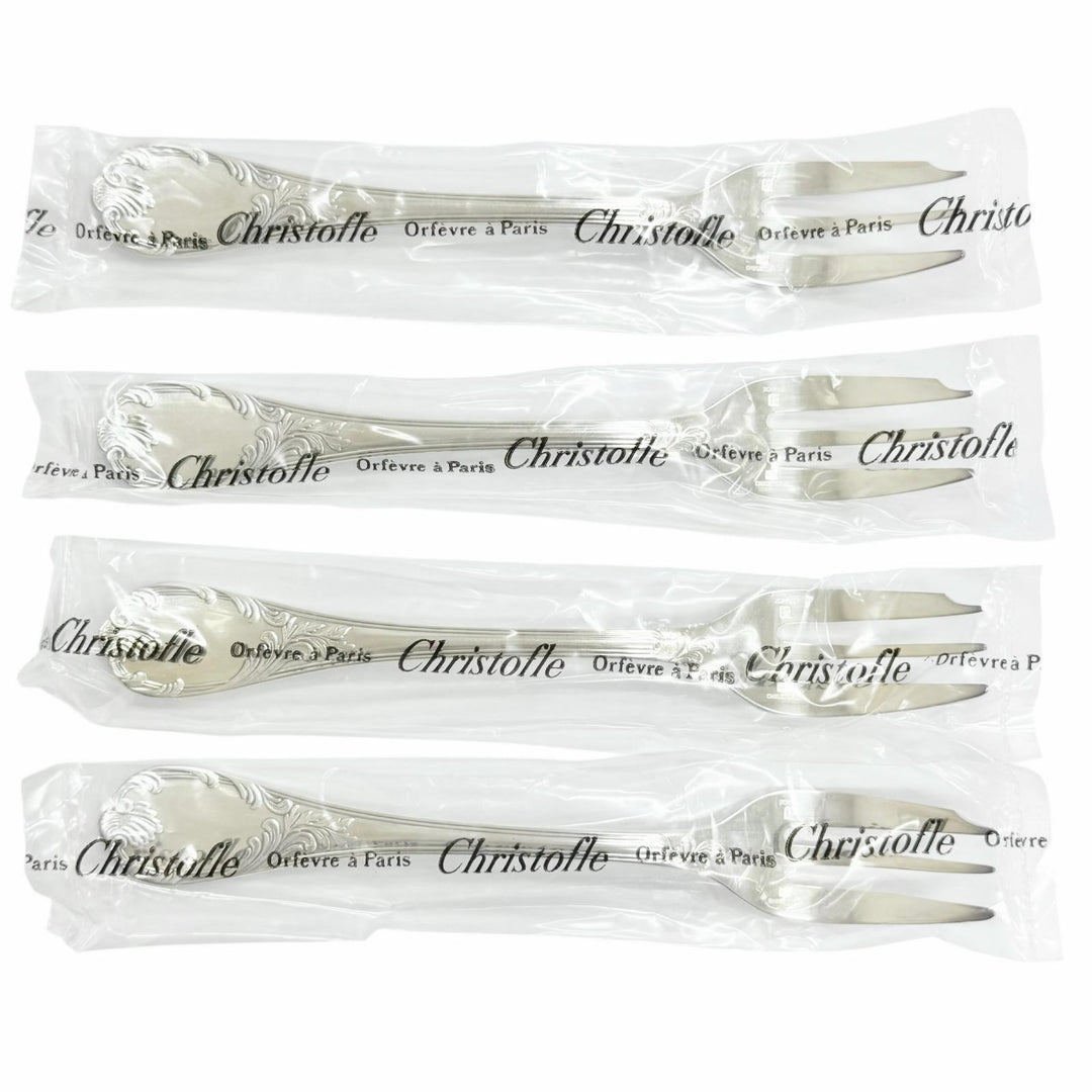 Pristine Christofle cutlery Marly Cake Forks, Set of 4, Unopened Silver Women