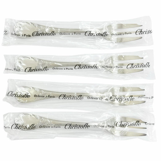 Pristine Christofle cutlery Marly Cake Forks, Set of 4, Unopened Silver Women