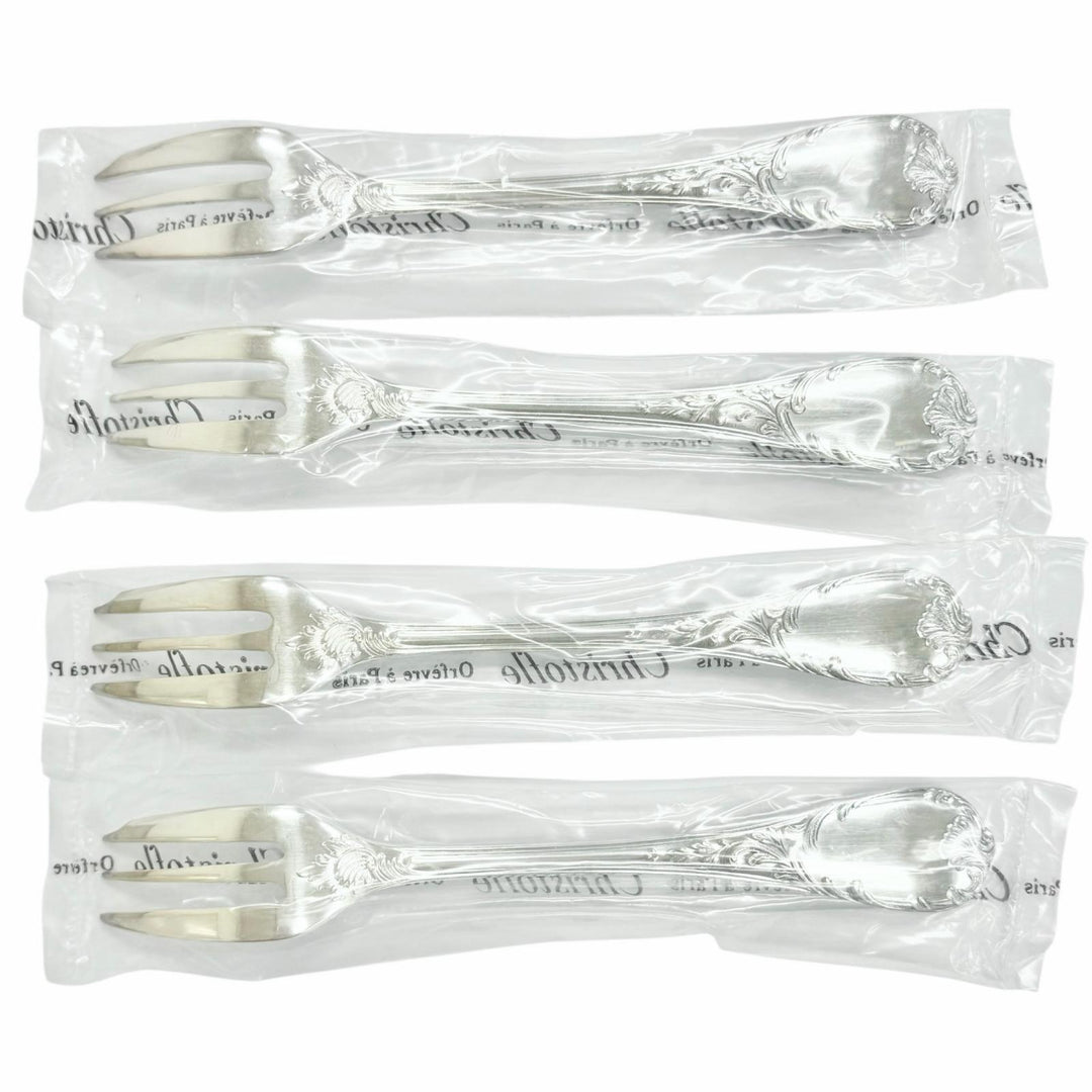 Pristine Christofle cutlery Marly Cake Forks, Set of 4, Unopened Silver Women