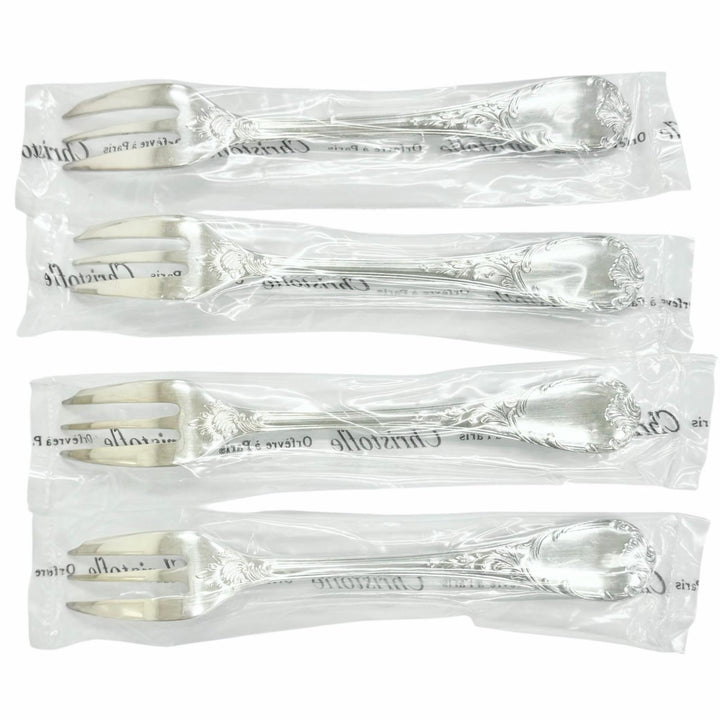 Pristine Christofle cutlery Marly Cake Forks, Set of 4, Unopened Silver Women