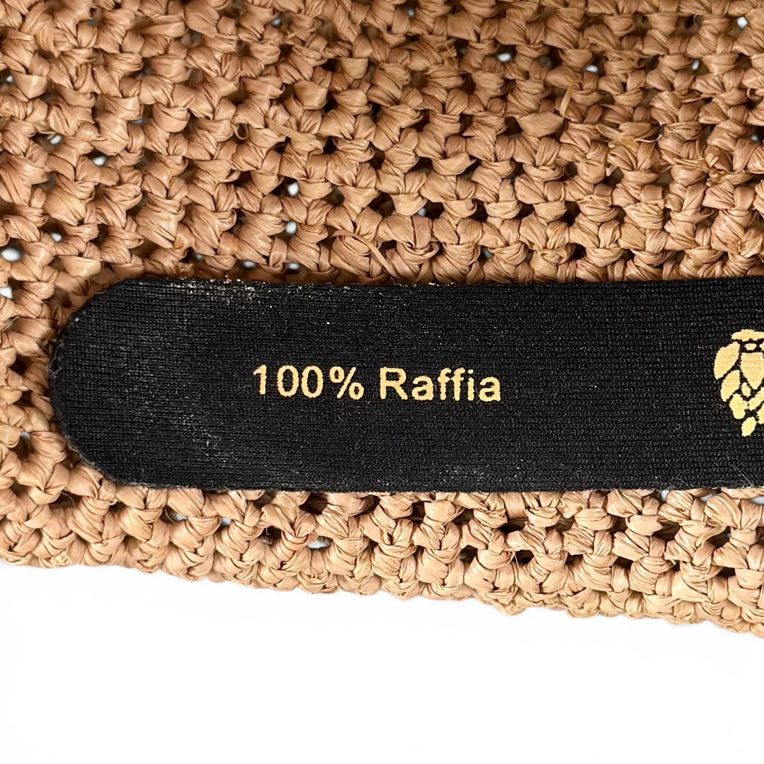 Great HELEN KAMINSKI hat Crochet ribbon straw hat raffia natural Raffia Women
