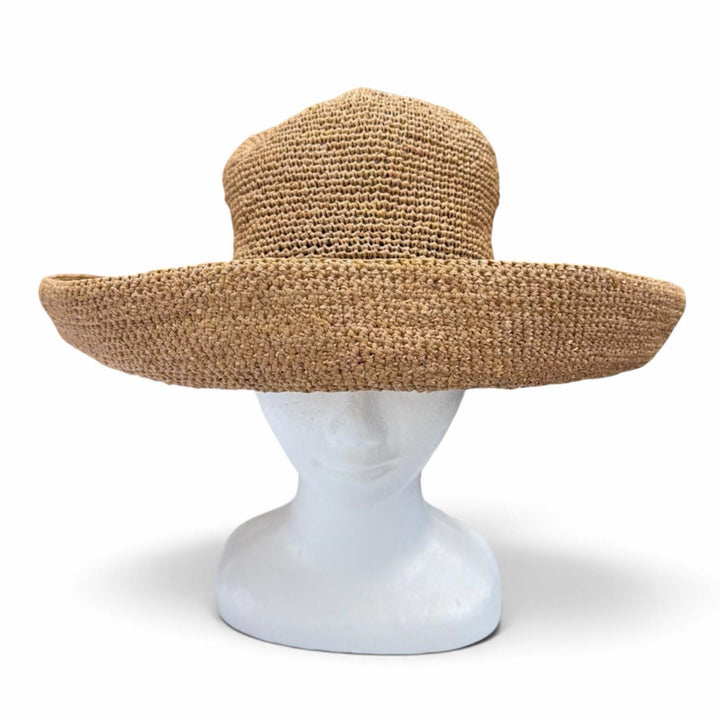 Great HELEN KAMINSKI hat Crochet ribbon straw hat raffia natural Raffia Women