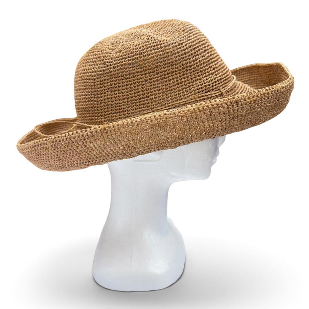 Great HELEN KAMINSKI hat Crochet ribbon straw hat raffia natural Raffia Women
