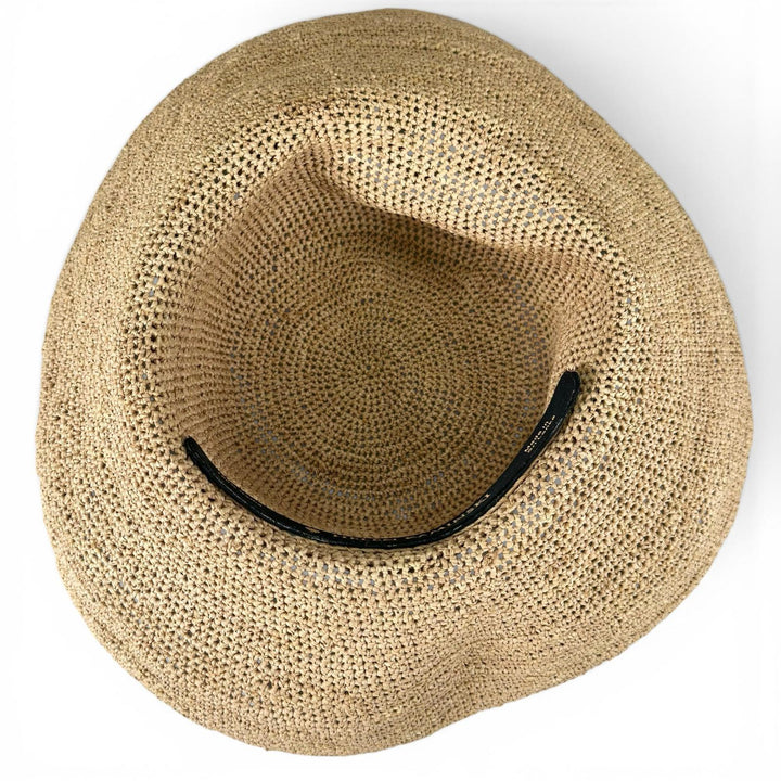 Great HELEN KAMINSKI hat Crochet ribbon straw hat raffia natural Raffia Women