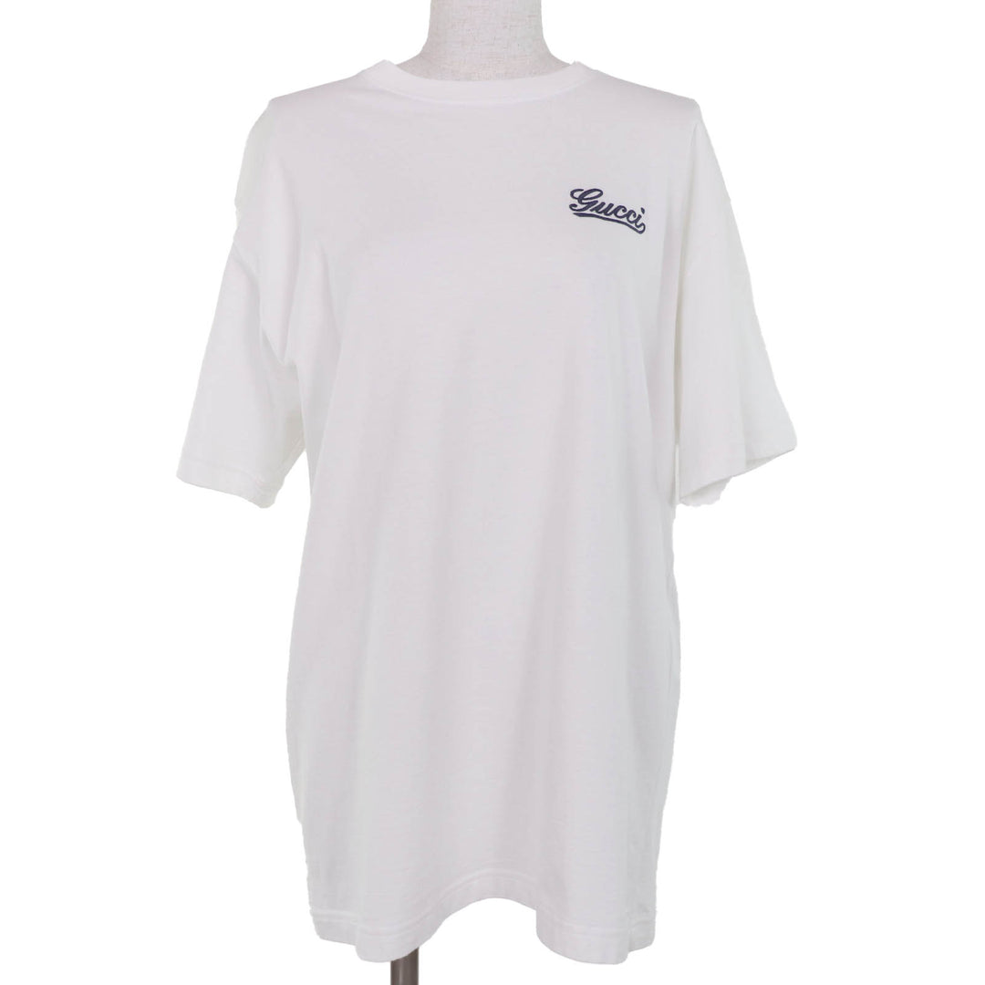 Great GUCCI T-shirt Logo embroidered oversized cotton jersey M 788093