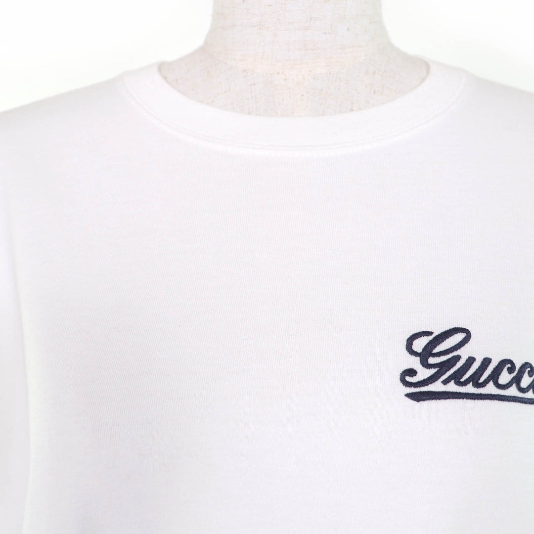 Great GUCCI T-shirt Logo embroidered oversized cotton jersey M 788093