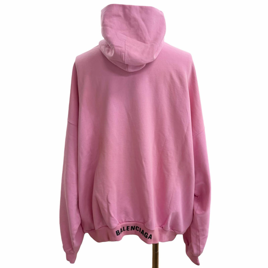Pristine BALENCIAGA hoodie Back logo embroidery, distressed finish