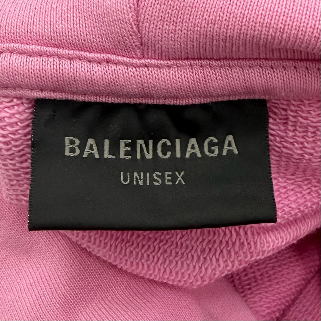 Pristine BALENCIAGA hoodie Back logo embroidery, distressed finish