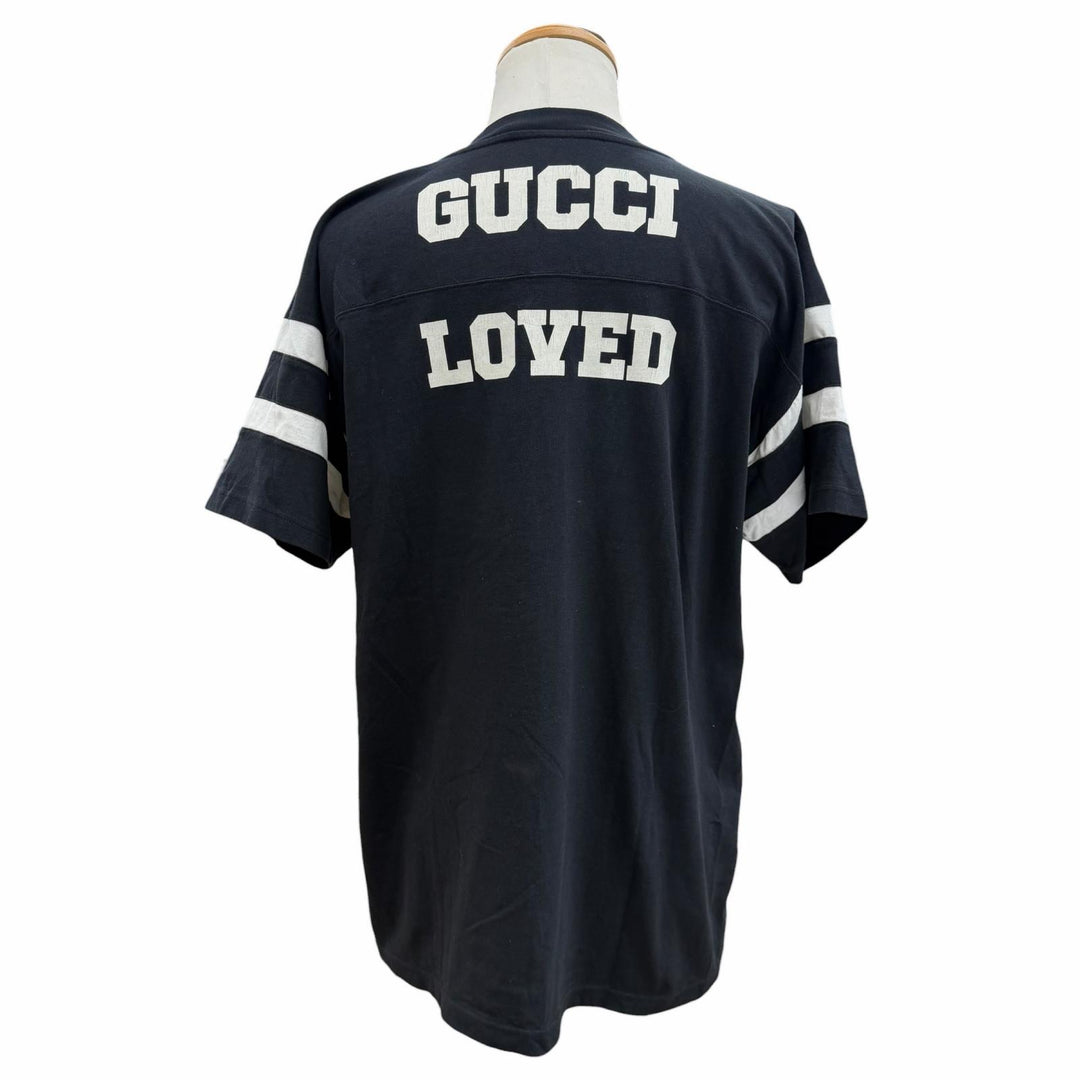 Great GUCCI Short sleeve T-shirt black cotton mens XXS 660744