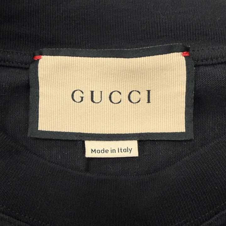 Great GUCCI Short sleeve T-shirt black cotton mens XXS 660744