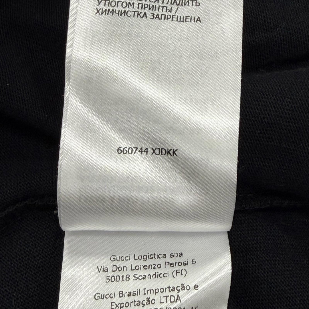 Great GUCCI Short sleeve T-shirt black cotton mens XXS 660744