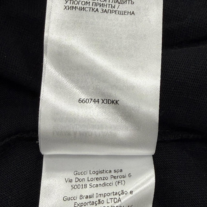 Great GUCCI Short sleeve T-shirt black cotton mens XXS 660744