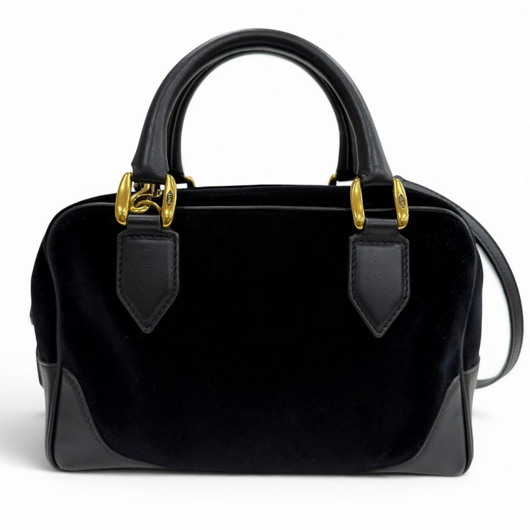 Great J&M Davidson Handbag black Velor Women