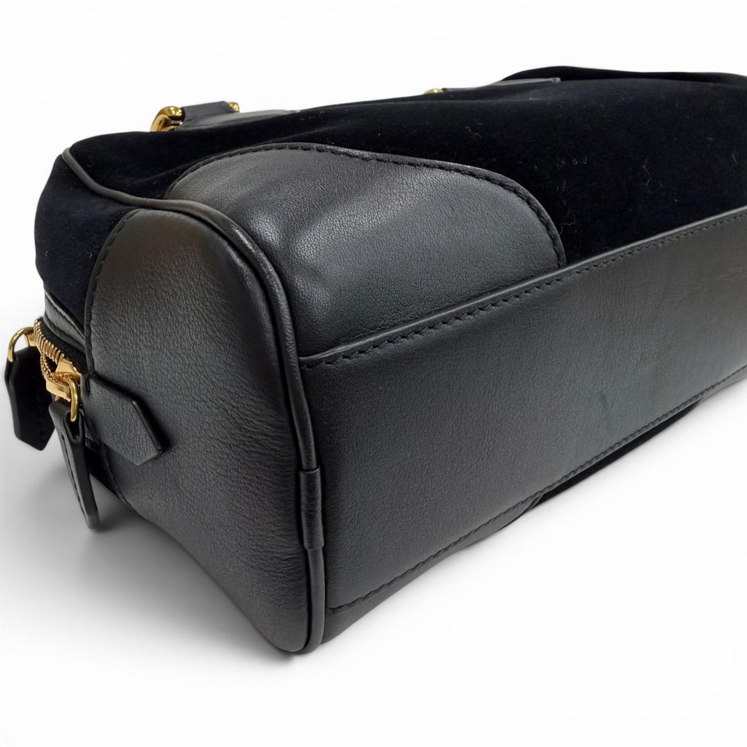 Great J&M Davidson Handbag black Velor Women