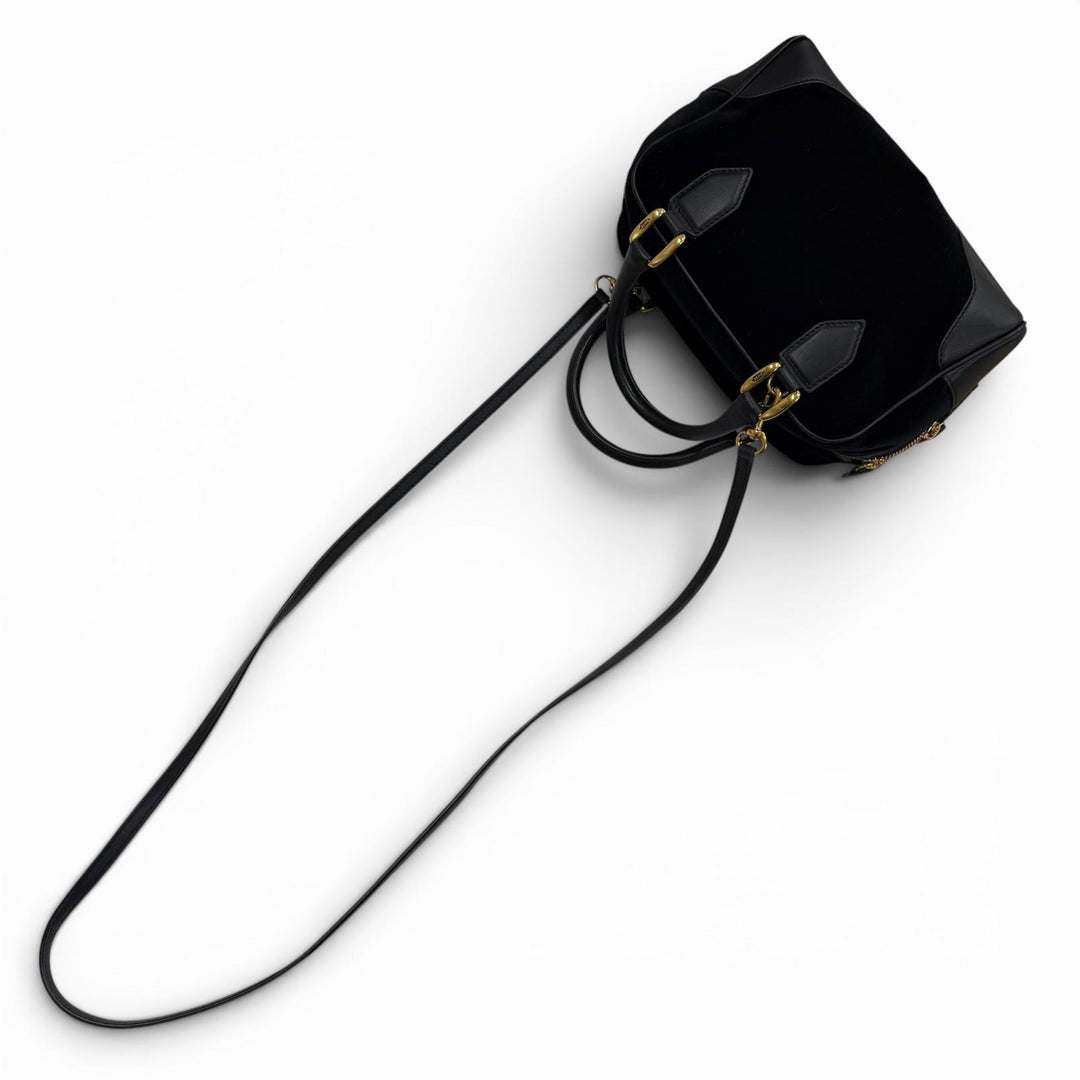 Great J&M Davidson Handbag black Velor Women