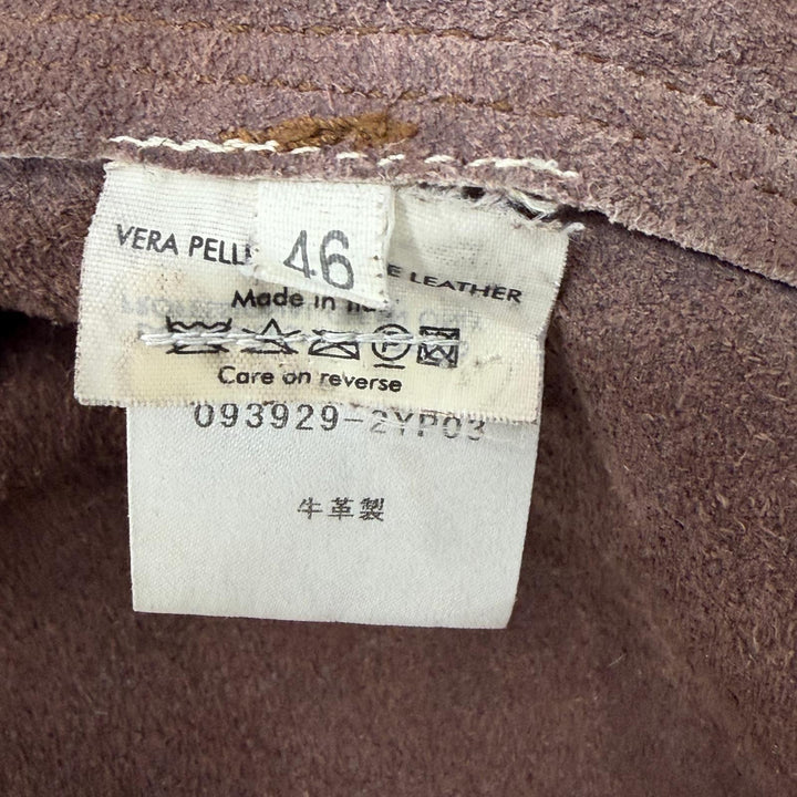 Great YVES SAINT LAURENT leather jacket beige Cowhide mens 46 093929