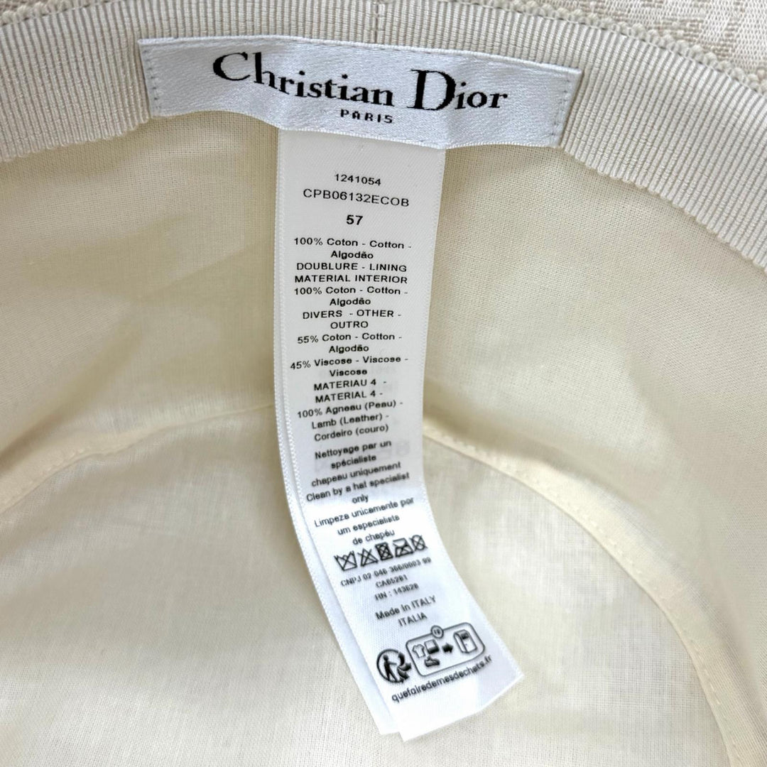 Great Christian Dior hat light beige cotton Women 57 CPB06132ECOB