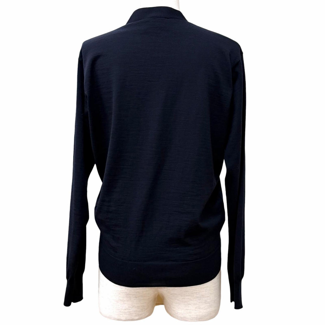 Excellent PRADA cardigan Plain V-neck long-sleeved knit Virgin wool 36 DNA00S