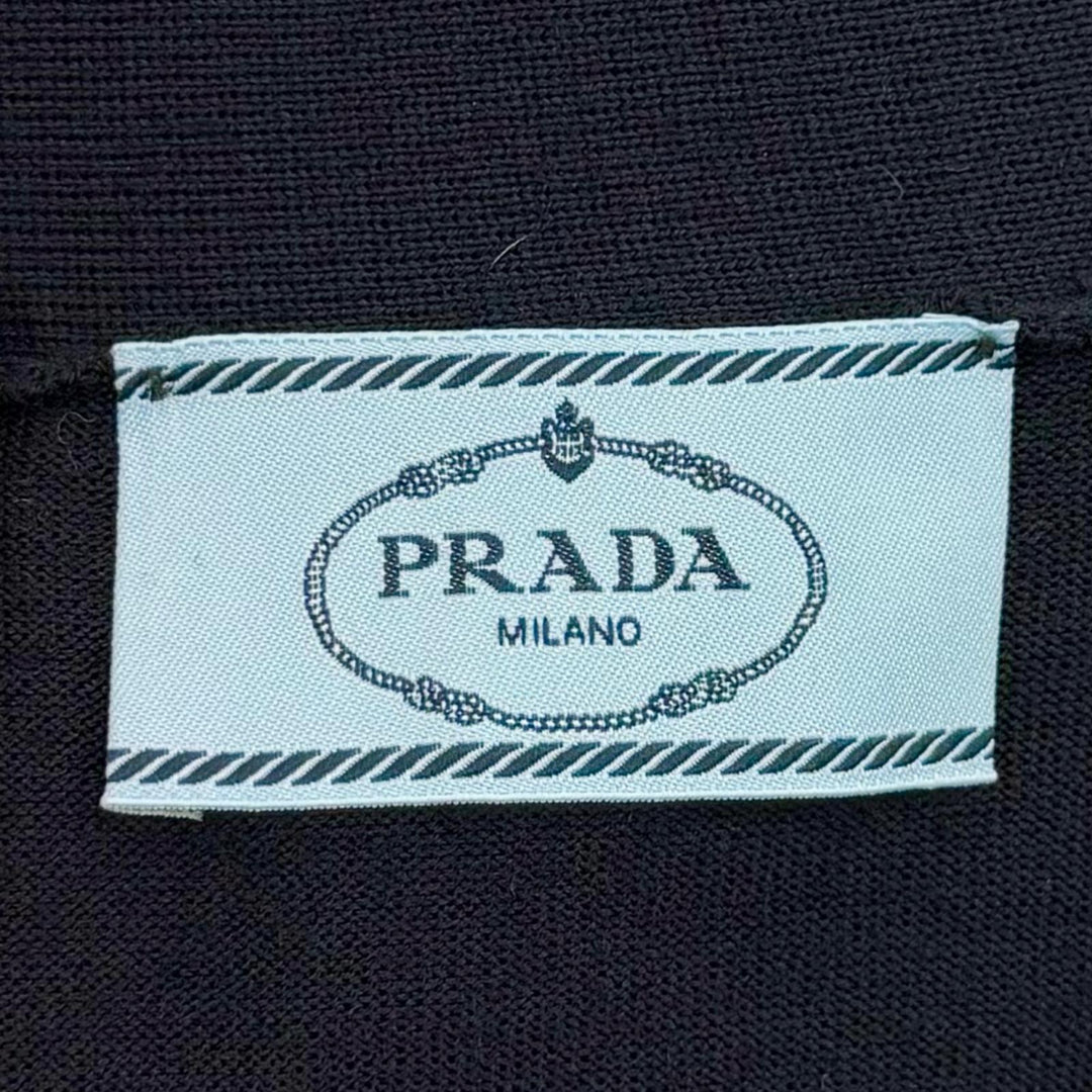 Excellent PRADA cardigan Plain V-neck long-sleeved knit Virgin wool 36 DNA00S