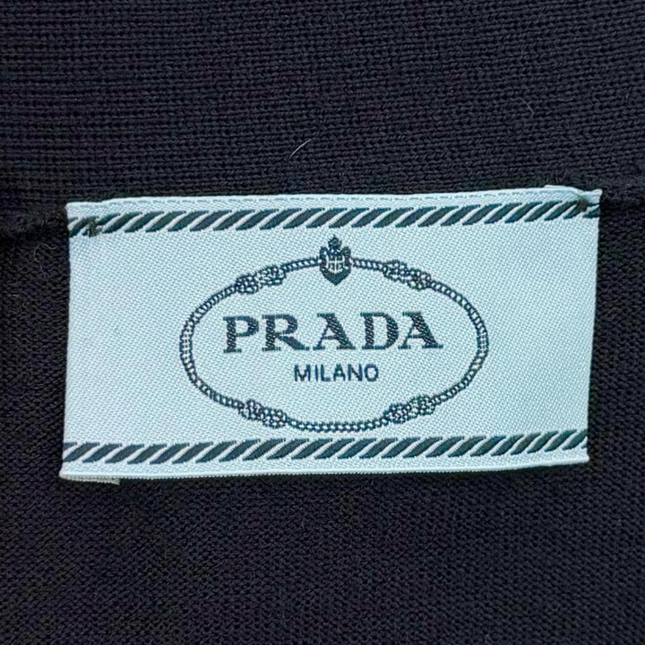 Excellent PRADA cardigan Plain V-neck long-sleeved knit Virgin wool 36 DNA00S