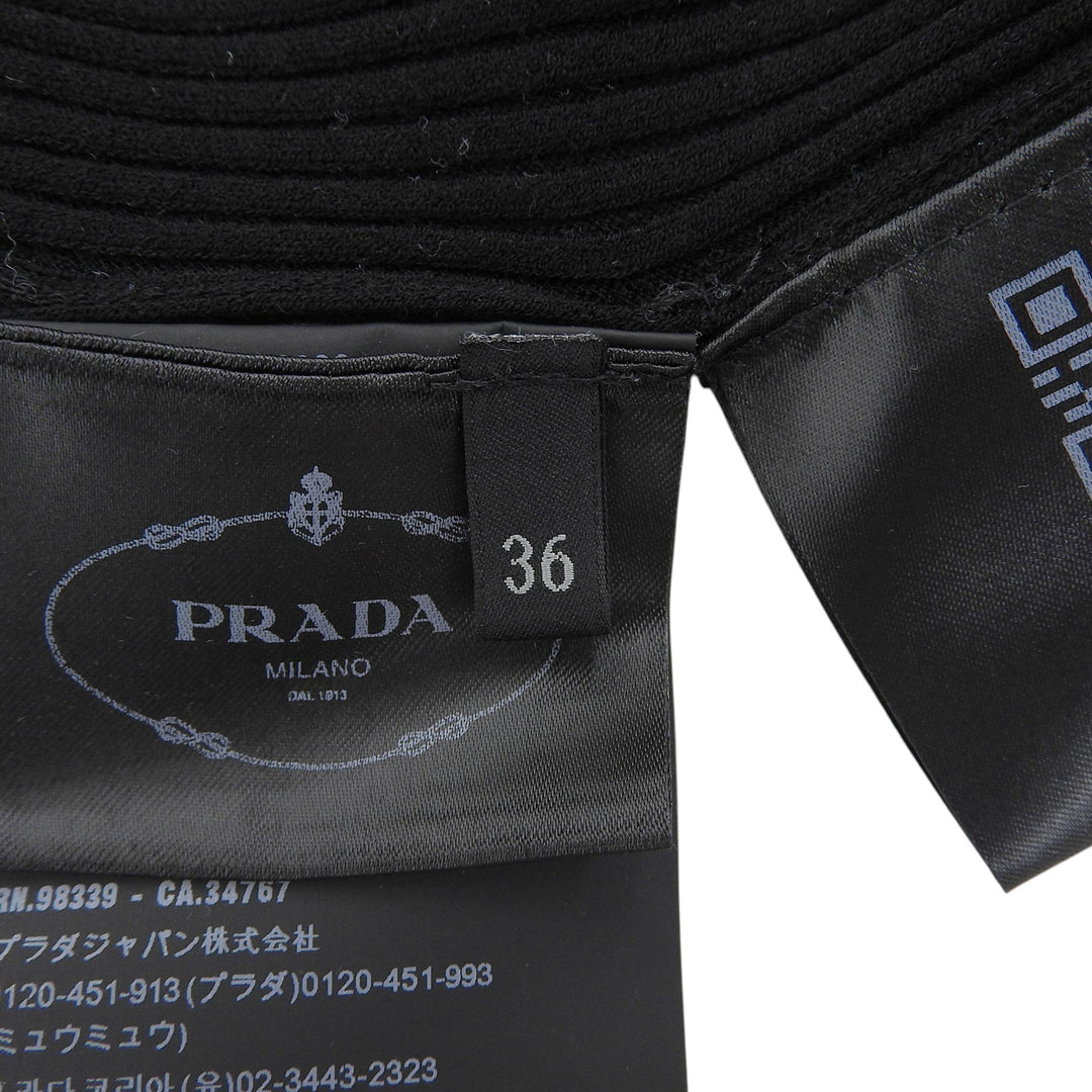Great PRADA knit Crew neck long sleeve sweater black 36 DNA964