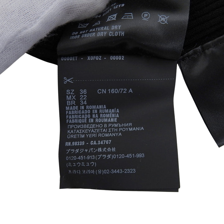 Great PRADA knit Crew neck long sleeve sweater black 36 DNA964