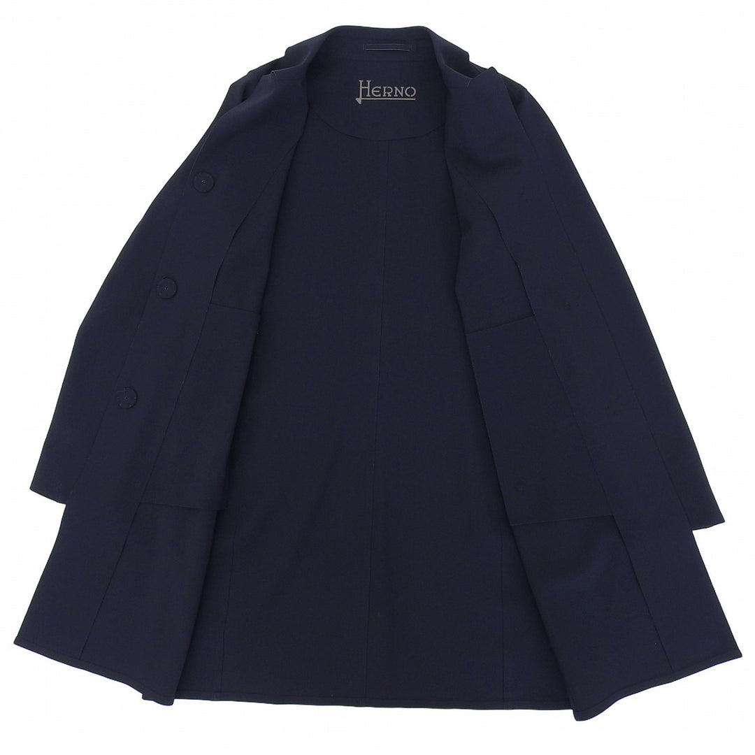 Great Herno coat Navy Nylon Women 40 CA0135D