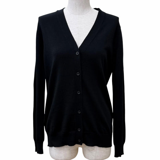 Pristine PRADA cardigan Plain V-neck long-sleeved knit Virgin wool 40 DNA525