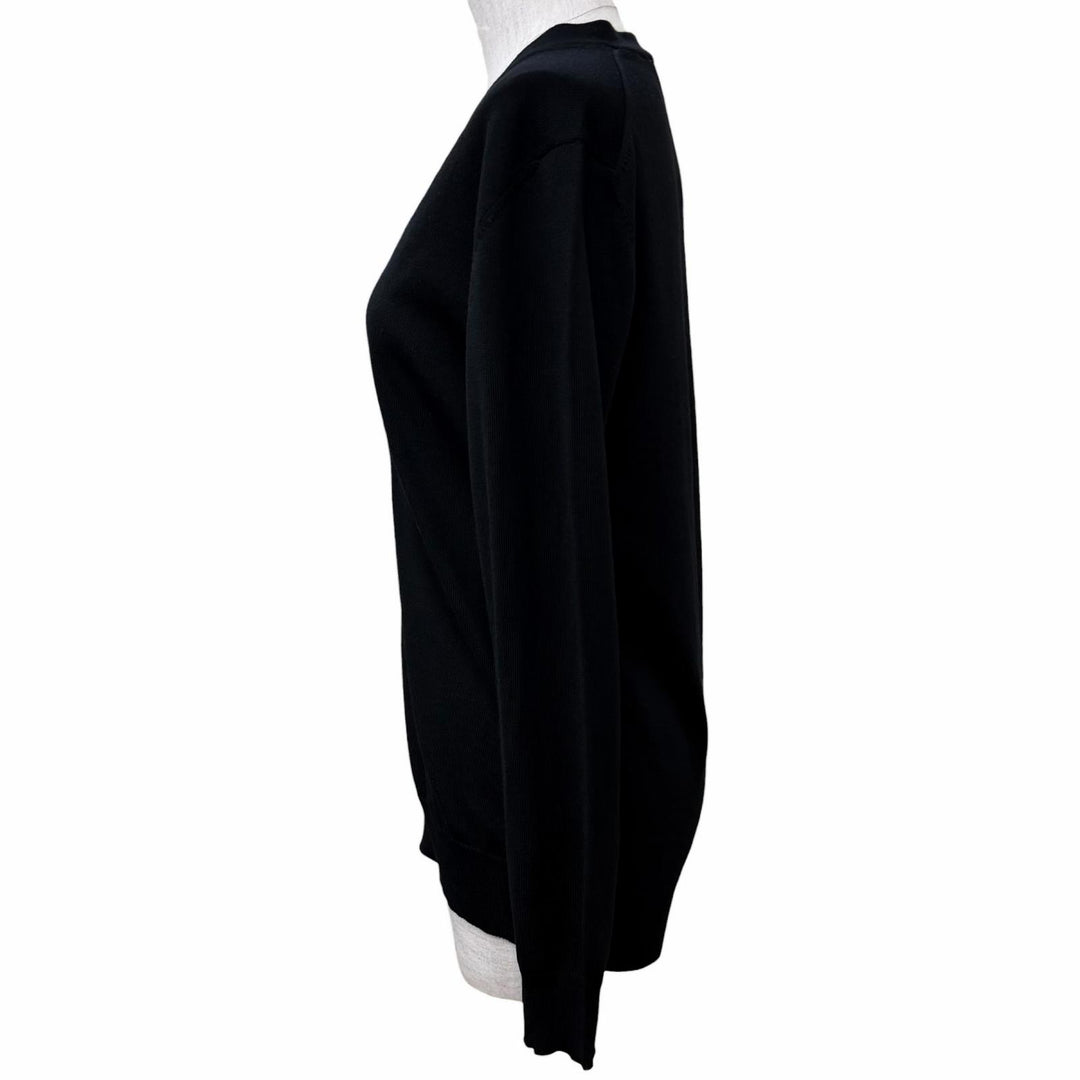 Pristine PRADA cardigan Plain V-neck long-sleeved knit Virgin wool 40 DNA525